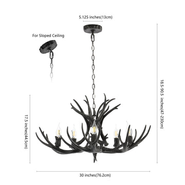 Eldora Adjustable Resin Antler LED Chandelier